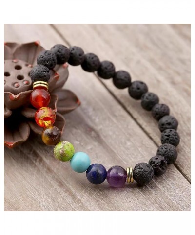 Natural Stone Beaded bracelets for Women and Men FengShui Bracelets Stress Relief Anxiety 7 Chakras Bracelet with Gift Box Je...