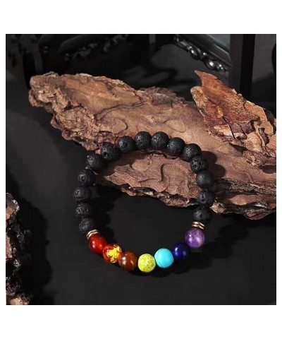 Natural Stone Beaded bracelets for Women and Men FengShui Bracelets Stress Relief Anxiety 7 Chakras Bracelet with Gift Box Je...