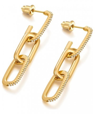 Gold Silver Huggig Earrings for Women Rectangular Hoop Earrings Daily Earrings Gift Gold A $7.41 Earrings