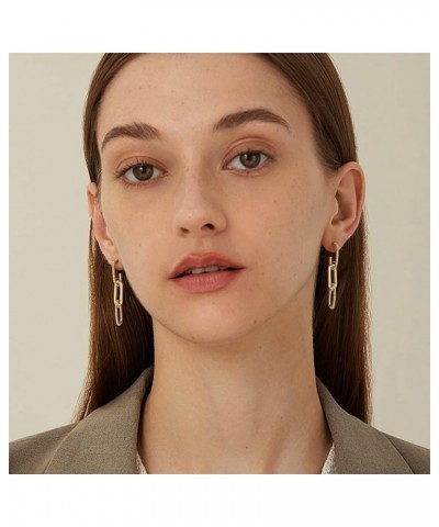 Gold Silver Huggig Earrings for Women Rectangular Hoop Earrings Daily Earrings Gift Gold A $7.41 Earrings