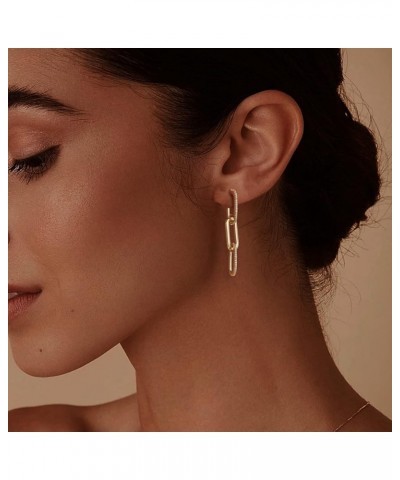 Gold Silver Huggig Earrings for Women Rectangular Hoop Earrings Daily Earrings Gift Gold A $7.41 Earrings