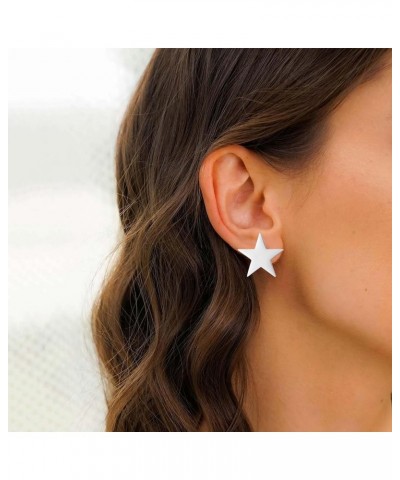 Clip-on Earrings For Women, Women's Non Pierced Earring, Star Earrings Ear Clips Hypoallergenic Lightweight Stainless Steel G...