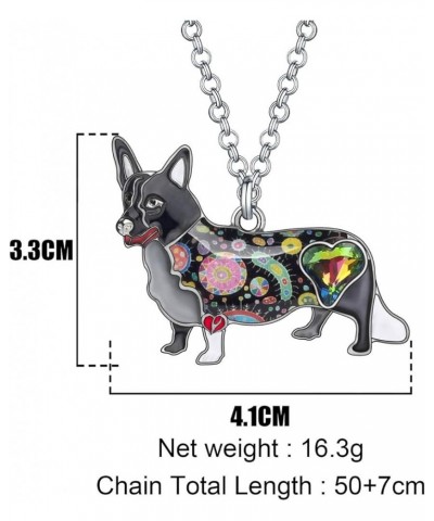 Enamel Alloy Cute Dog Breeds Necklace Puppy Pendant Pets Jewelry Dog Gifts for Women Girls Kids Charms Decor Dark $8.47 Neckl...