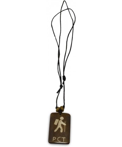 Large Hand Carved Yak Bone Hiking Pendant Necklace - Eco-friendly Fair Trade PCT Hiker $10.39 Necklaces