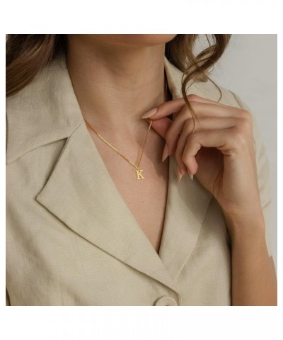 Gold Initial Necklaces for Women Girls,Dainty 14K Real Gold Plated Letter Necklace Small Initial Pendant Choker Necklace Pape...