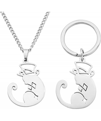 Lyney Lynette Necklace Anime Lynette Lyney Cosplay Necklace Stainless Steel Cat Pendant Costume Props Accessories 909400 $12....