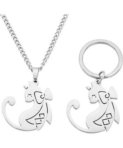 Lyney Lynette Necklace Anime Lynette Lyney Cosplay Necklace Stainless Steel Cat Pendant Costume Props Accessories 909400 $12....