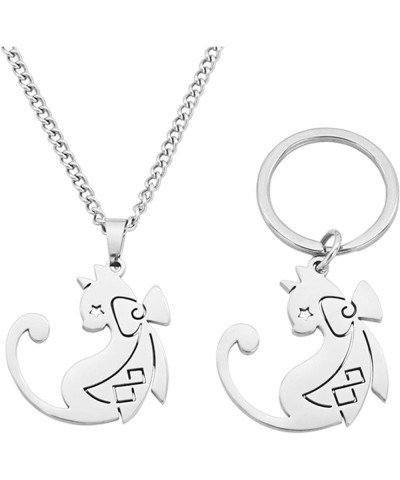 Lyney Lynette Necklace Anime Lynette Lyney Cosplay Necklace Stainless Steel Cat Pendant Costume Props Accessories 909400 $12....