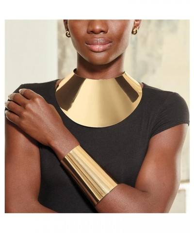 African Necklaces for Women Chunky Gold Silver Choker Necklace Statement Egyptian Jewelry for Women Men Gold Costume Jewelry ...