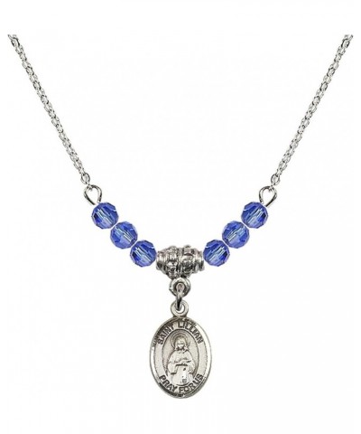 September Birth Month Bead Necklace with Catholic Patron Saint Petite Charm, 18 Inch Saint Lillian $27.25 Necklaces