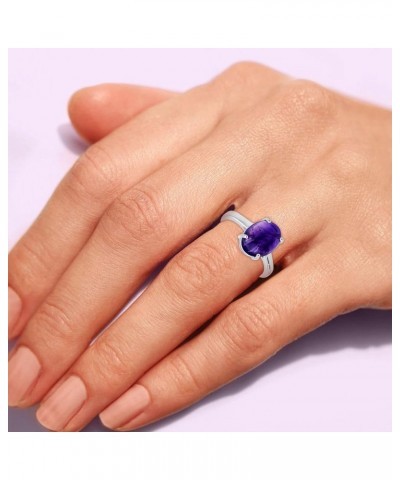 4.05Cts Marquise Shaped Natural Gemstone Rings For Women, Sterling Silver Solitaire Birthstone Ring Jewelry Women'S Day Gifts...