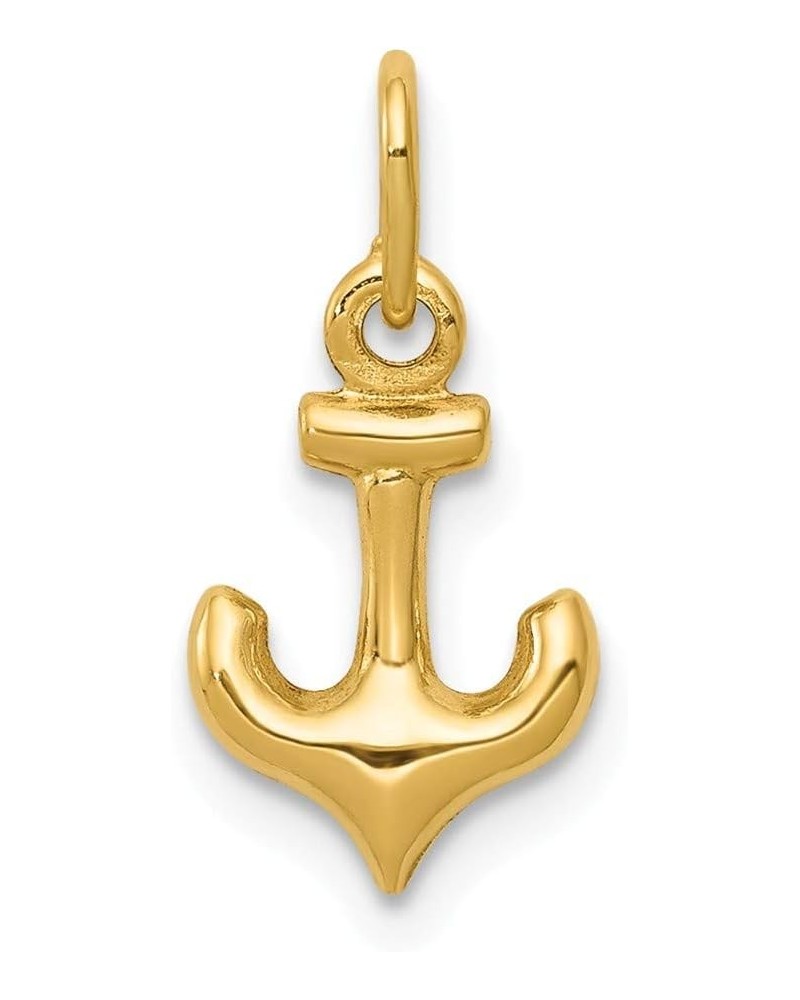 Real 14kt Yellow Gold Anchor Charm $22.44 Bracelets