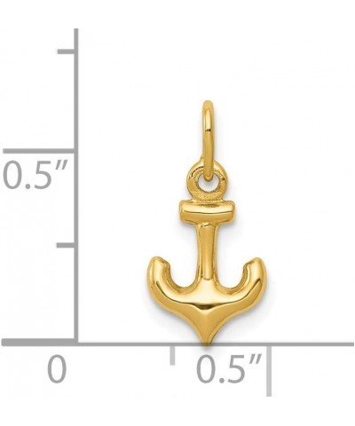 Real 14kt Yellow Gold Anchor Charm $22.44 Bracelets