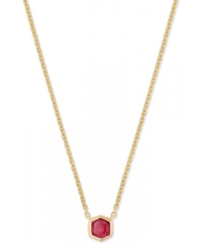 Davie Pendant Necklace in Sterling Silver, Fine Jewelry for Women 18K GOLD VERMEIL RED GARNET $40.00 Necklaces