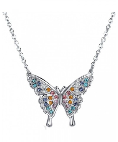 Squirrel Alpaca Rabbit Necklace 18k Gold Plated Zircon Women Girls Jewelry With Gifts Bag Butterfly $7.94 Necklaces