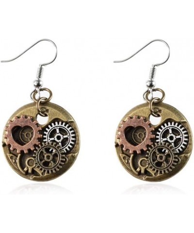 Steampunk Gears Dangle Earrings Vintage Steam Gear Drop Earrings for Women Girls Personalized Jewelry Gifts Bronze $10.26 Ear...