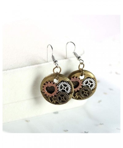 Steampunk Gears Dangle Earrings Vintage Steam Gear Drop Earrings for Women Girls Personalized Jewelry Gifts Bronze $10.26 Ear...