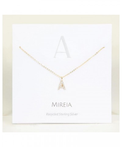 Pave Initial Necklace - Gold P $19.24 Necklaces