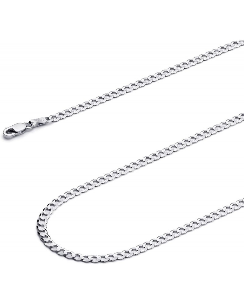 14K Solid Gold Cuban Link Curb Chains (Select Options) 16 Inches White Gold $1.00 Necklaces