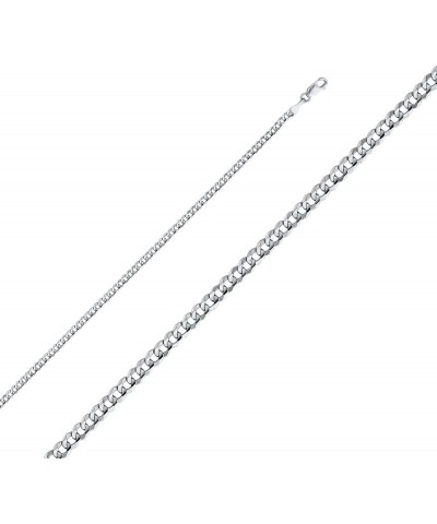 14K Solid Gold Cuban Link Curb Chains (Select Options) 16 Inches White Gold $1.00 Necklaces