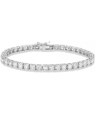 14K White Gold Lab Grown Diamond Tennis Bracelet (5-10 cttw, E-F Color, VS1 Clarity) 6.5 Inches 7.0 carats $1.00 Bracelets