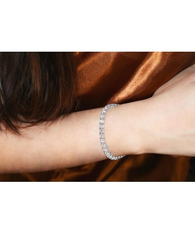 14K White Gold Lab Grown Diamond Tennis Bracelet (5-10 cttw, E-F Color, VS1 Clarity) 6.5 Inches 7.0 carats $1.00 Bracelets