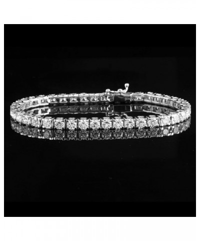 14K White Gold Lab Grown Diamond Tennis Bracelet (5-10 cttw, E-F Color, VS1 Clarity) 6.5 Inches 7.0 carats $1.00 Bracelets