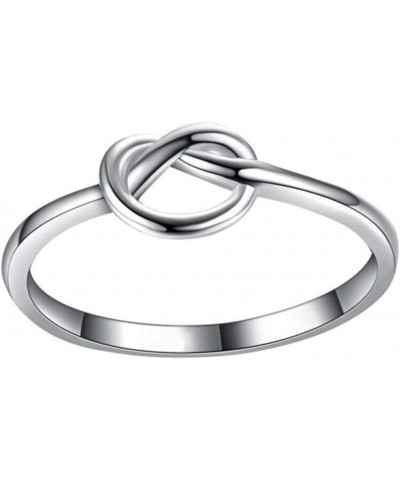 Stainless Steel Love Knot Friendship Promise Ring Size 3-13 Silver $7.55 Rings