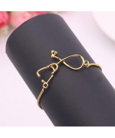 Stethoscope Bracelet Nurse Gifts for Women Girls Nursing Graduation Gifts for LPN RN Students GOLD $6.90 Bracelets