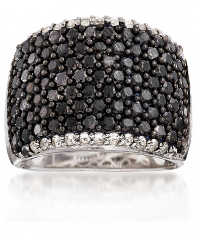 4.00 ct. t.w. Black Spinel and .40 ct. t.w. White Topaz Ring in Sterling Silver $62.35 Rings