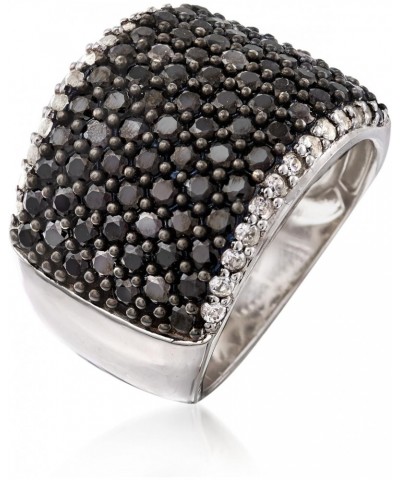 4.00 ct. t.w. Black Spinel and .40 ct. t.w. White Topaz Ring in Sterling Silver $62.35 Rings