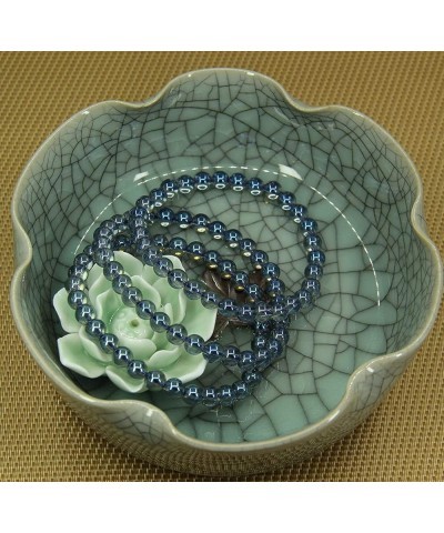 Natural Gem Semi Precious Gemstone 6mm Round Beads Stretch Bracelet 7" Unisex Aqua Blue Clear Quartz $6.88 Bracelets