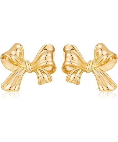 Gold Bow Stud Earrings for Women Ribbon Bow Stud Earrings Double Bowknot Earrings Bowknot Earrings Jewelry Gifts Bow B $10.79...