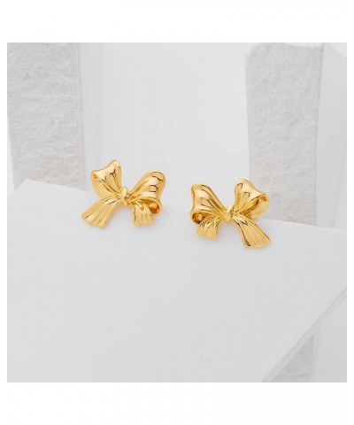 Gold Bow Stud Earrings for Women Ribbon Bow Stud Earrings Double Bowknot Earrings Bowknot Earrings Jewelry Gifts Bow B $10.79...