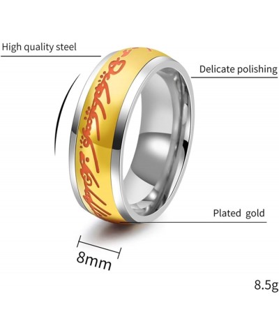 8mm Glow Ring the Lord of The Rings Spinner Ring for Men and Women Fidgety Anxiety Magic Ring Luminous Glowing in The Dark Wo...