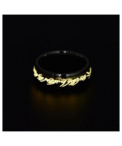 8mm Glow Ring the Lord of The Rings Spinner Ring for Men and Women Fidgety Anxiety Magic Ring Luminous Glowing in The Dark Wo...