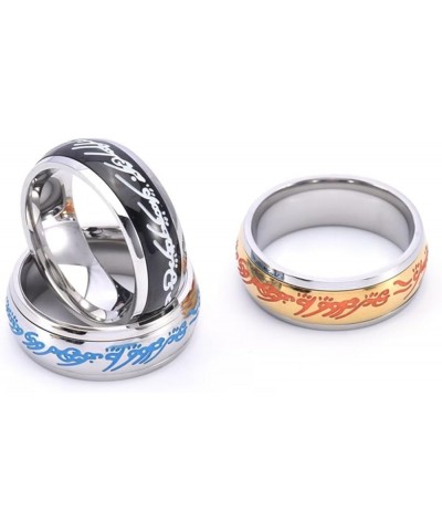 8mm Glow Ring the Lord of The Rings Spinner Ring for Men and Women Fidgety Anxiety Magic Ring Luminous Glowing in The Dark Wo...