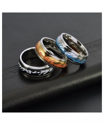 8mm Glow Ring the Lord of The Rings Spinner Ring for Men and Women Fidgety Anxiety Magic Ring Luminous Glowing in The Dark Wo...