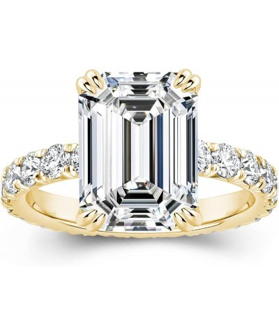 Radiant/Emerald Cut Engagement Ring,Simulated Ring,18K White/Yellow Gold Plated 925 Silver Promise Ring 9.5 Style A $19.80 Rings