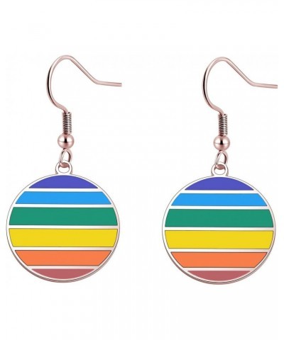 NC Rainbow LGBT Gay Lesbian Pride Stud Earrings Gay Pride LGBT Jewelry Lesbian Rainbow Pierced Stud Earrings Bisexual Pride G...