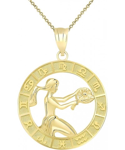 10k Yellow Gold Zodiac Pendant Necklace 20.0 Inches Virgo $88.55 Necklaces