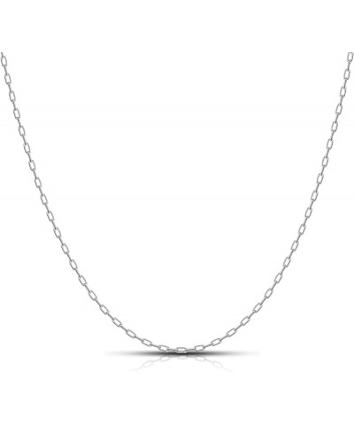 925 Sterling Silver Paperclip Necklace for Women, 1.3MM 1.5MM 1.8MM 2.0MM Width 16" 18" 20" 22" 24" Length with 2" Extension ...