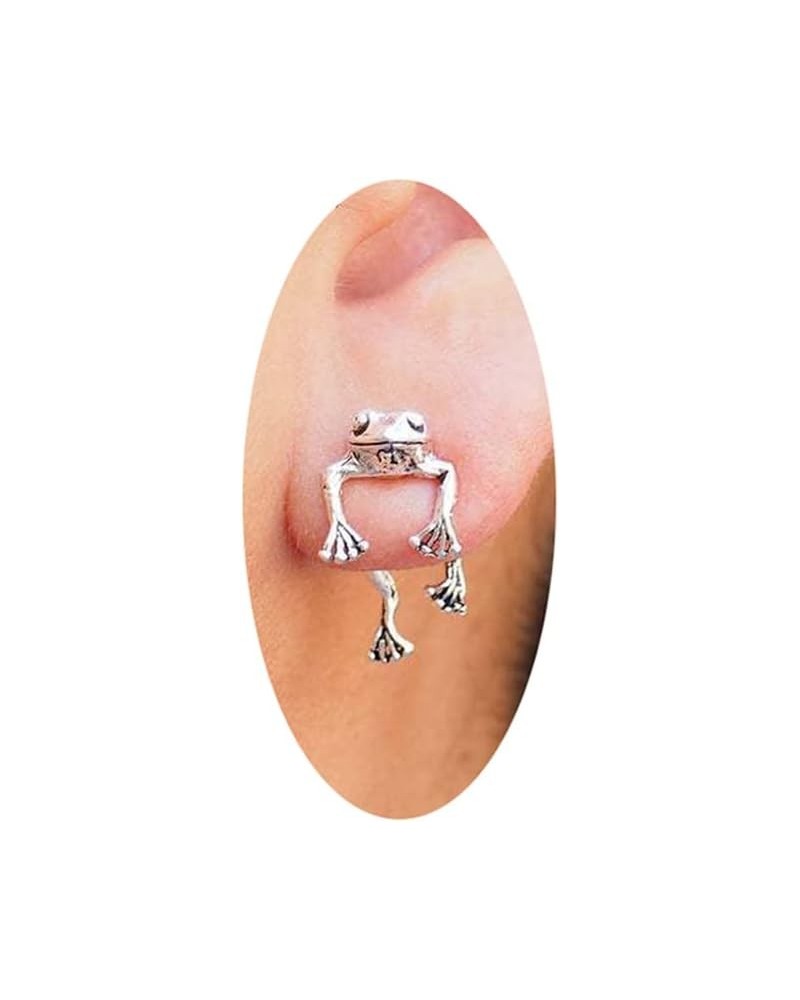 Gold Frog Earrings for Girls Women Weird Frog Earrings Cute Animal Frog Jewelry Gifts for Women Girls Teen. Silver $8.39 Earr...