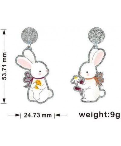 Lovely Rabbit Acrylic Earrings Easter Lightweight Egg Bunny Dangle Earrings Cute Gnome Drop Earrings for Women Girls style 1 ...