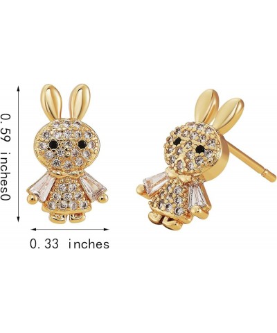 18K Gold Plated Animal Stud Earring for Women Cubic Zirconia Earring Animal Fashion Stud Jewelry for Birthday Mother's Day Gi...