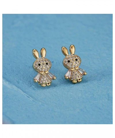 18K Gold Plated Animal Stud Earring for Women Cubic Zirconia Earring Animal Fashion Stud Jewelry for Birthday Mother's Day Gi...