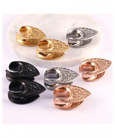 2 PCS 6mm-25mm Fashion Hollowed 316 Stainless Steel Beautiful Ear Plugs Tunnels Gauges Stretcher Piercing Body Jewelry 25mm(1...