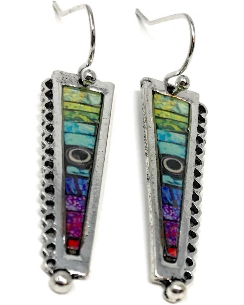 Dangle Earrings Colorful Resin Geometric Pattern For Women $11.00 Earrings