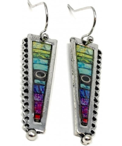 Dangle Earrings Colorful Resin Geometric Pattern For Women $11.00 Earrings