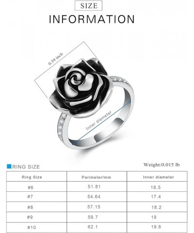 Cremation Ring for Ashes for Women Girls Rose Flower Urn Rings Memorial Jewelry Human Pet Stainless Steel Ash Holder Loved On...